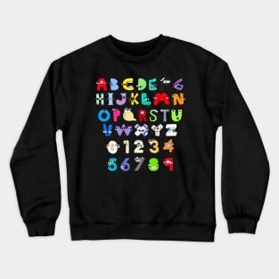 Villain Letter ABC Learning Boys Matching Evil Alphabet Lore Crewneck Sweatshirt